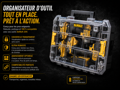 Organisateur intérieur pour boîte TSTAK DeWalt – Compatible DWST17805