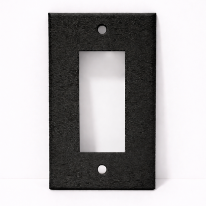 Plaque d'interrupteur avec un fini ondulé