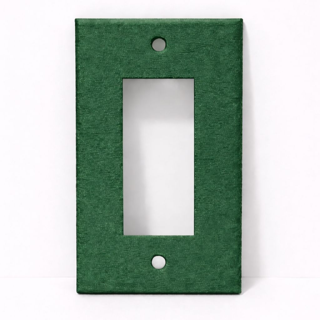 Plaque d'interrupteur avec un fini ondulé