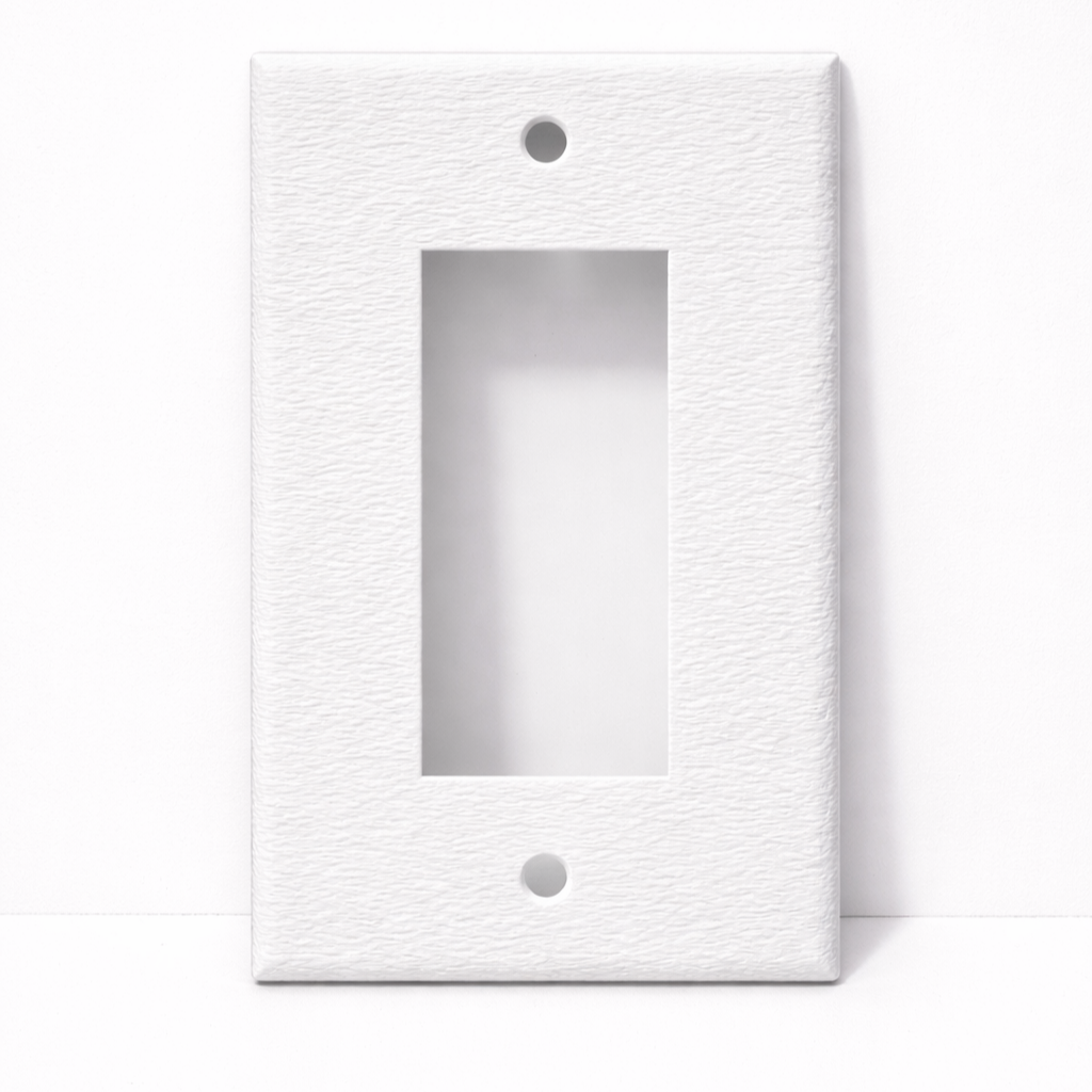 Plaque d'interrupteur avec un fini ondulé